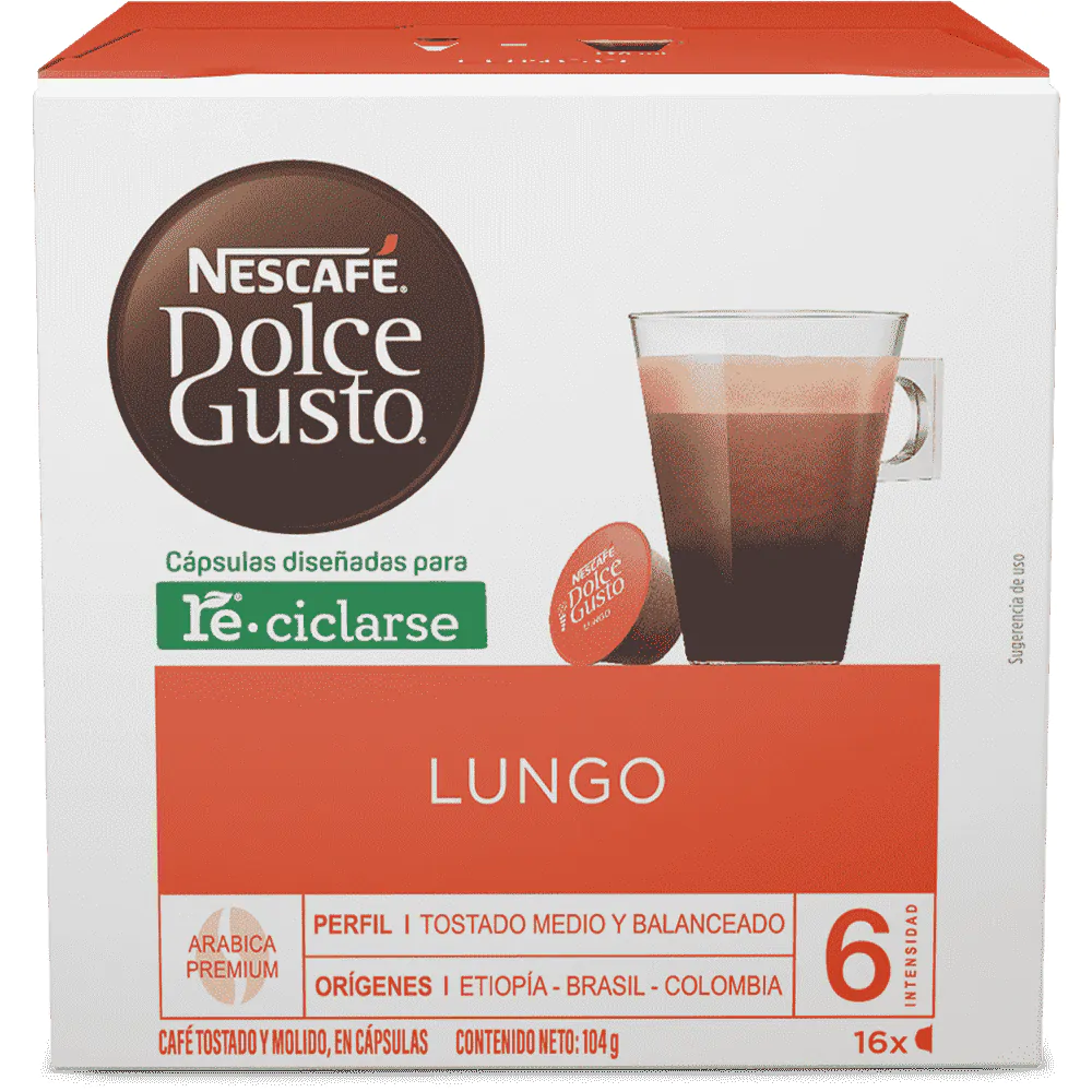 Café Lungo Caja con 16 Cápsulas