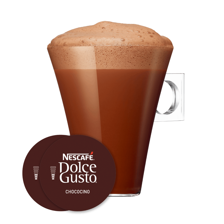 NESCAFÉ® Dolce Gusto® Chocolate de 16 Cápsulas Chococino cápsulas y taza